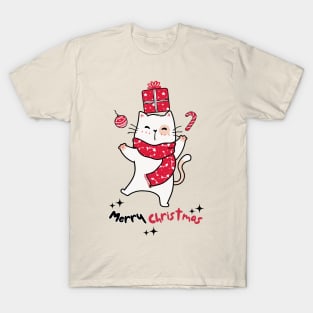 Merry Christmas Meowy Christmas Happy Cat T-Shirt